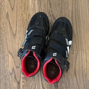 Peloton Black and Red Cycling Shoes